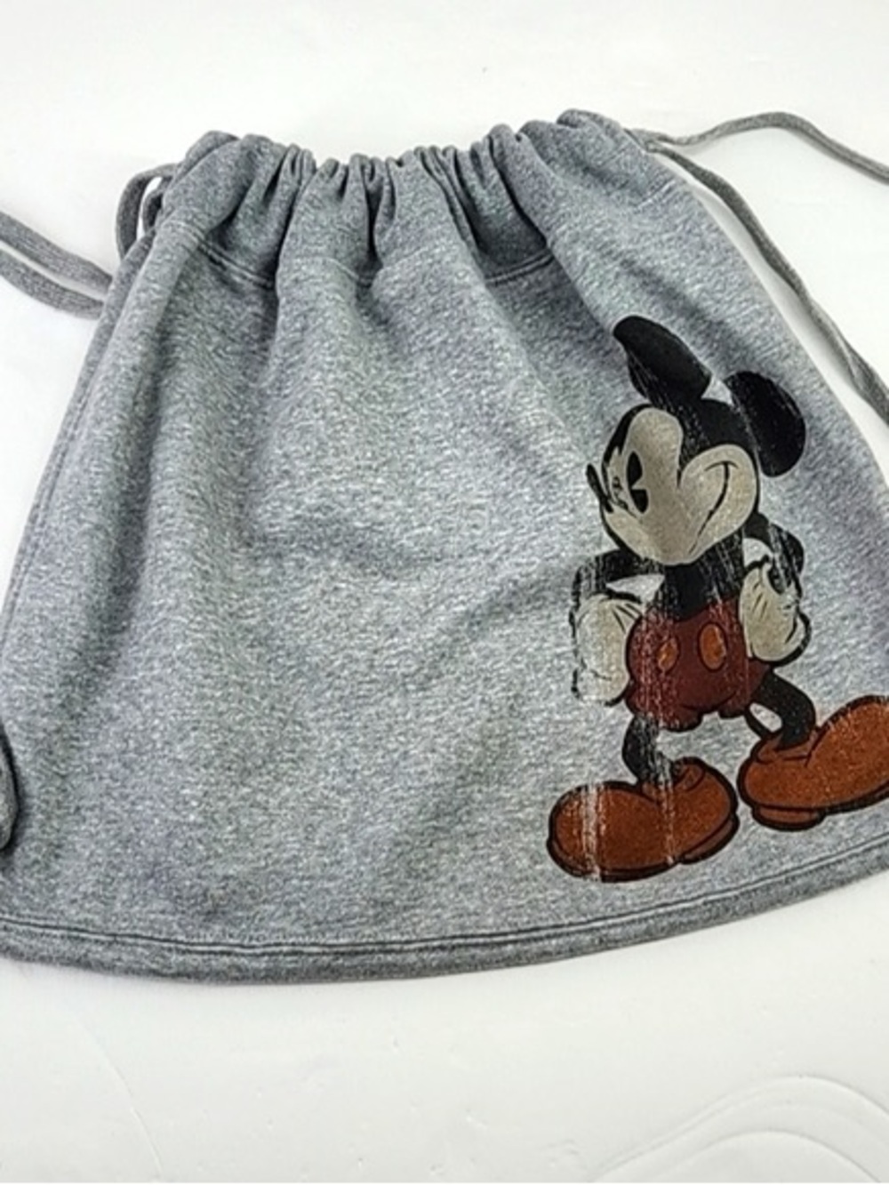 Disney Grey Drawstring Bag with Mickey Print